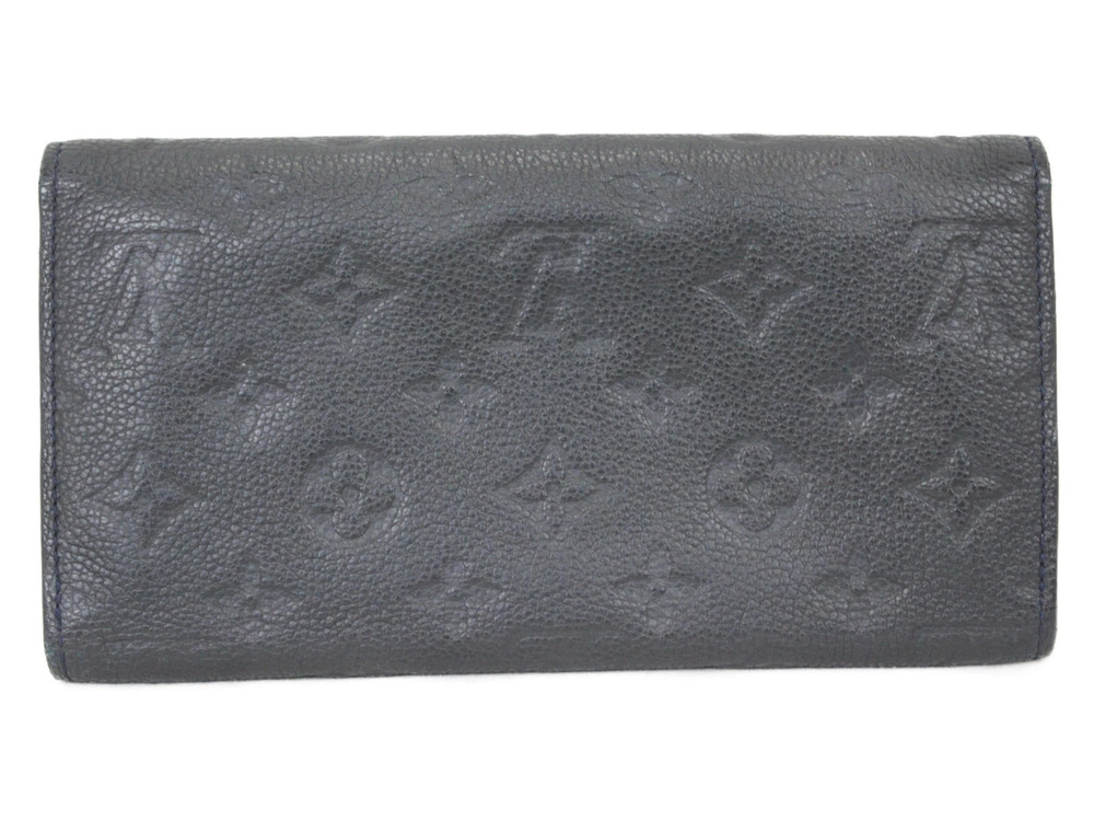 Louis Vuitton Virtuose Closure Long Monogram Empreinte Button Wallet Brown
